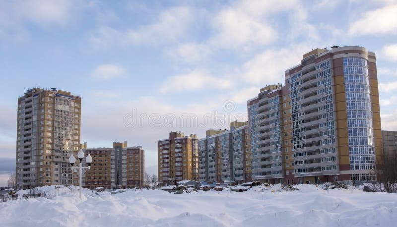 The construction of the new neighborhood in the city. Respectable number stock images, royalty-free photos and pictures