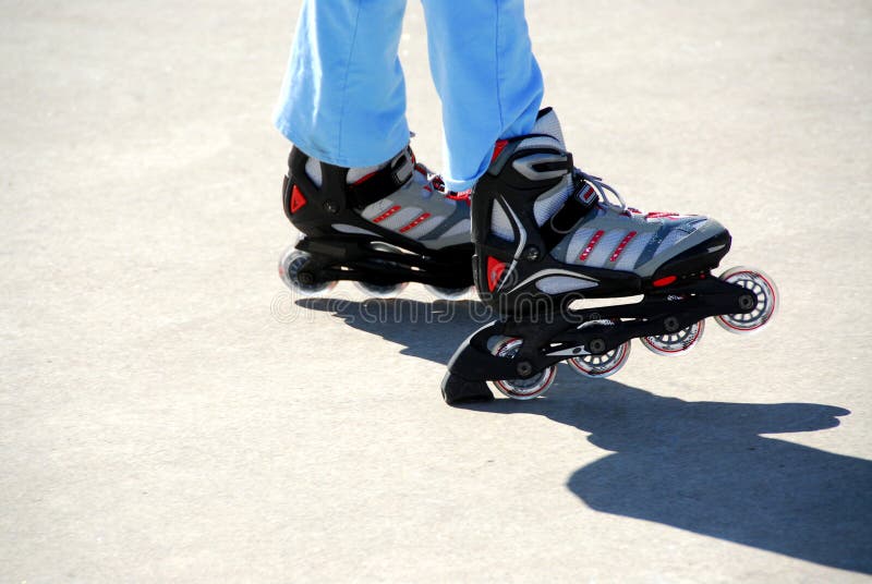 Kids with rollerblades stock photo. Image of grin, girl - 2191520