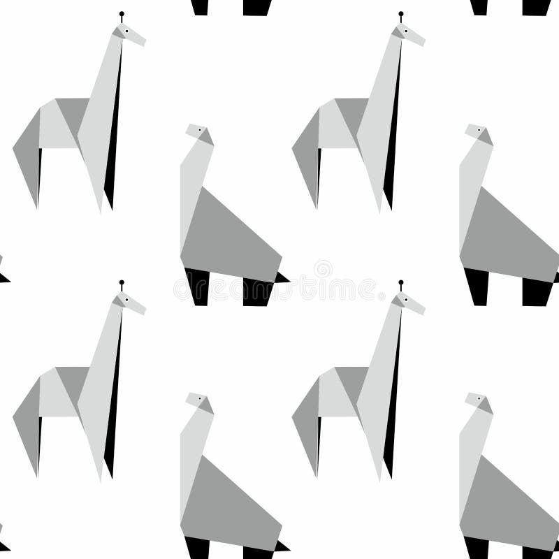 Origami Pattern. New seamless pattern. Vector, scalable, editable and high-resolution for web and print use. Best choice for cards, invitations, party decorations, gift wrap, packaging, print on fabrics or for your interiors etc.