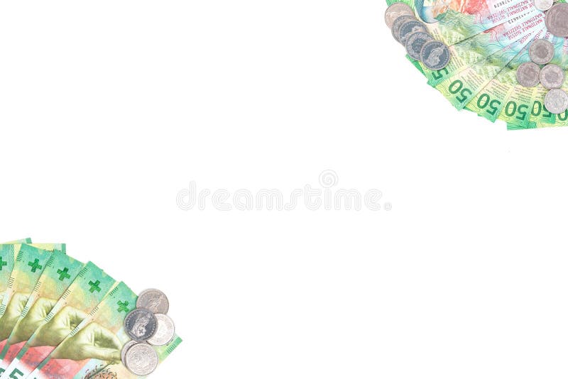 Swiss Franc banknote as background or wallpaper, text ready background or wallpaper