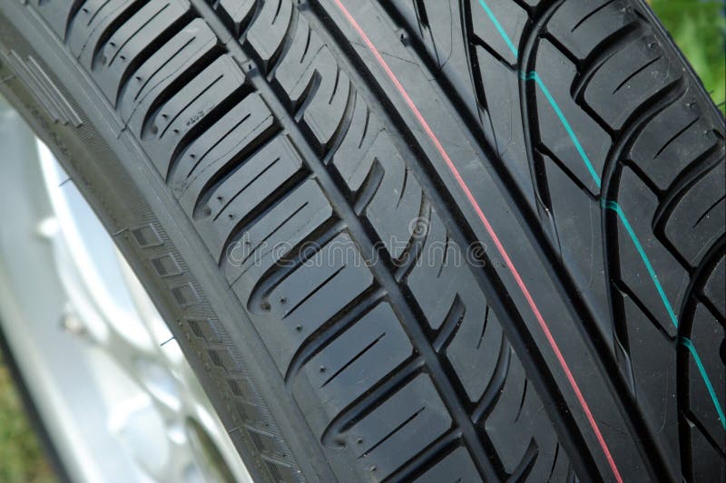 New tire tread royalty free stock photography