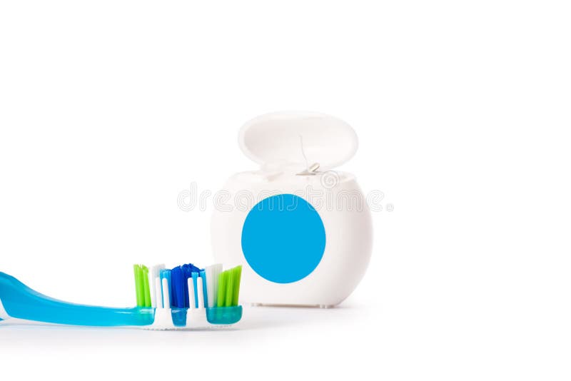 New tooth brush isolated on white background.