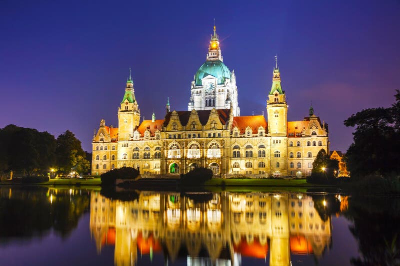 New Town Hall in Hanover stock image. Image of building 47439209