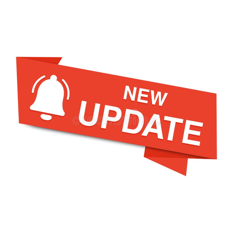 New Update Modern Label with Bell Icon. Web Banner Element. Vector ...