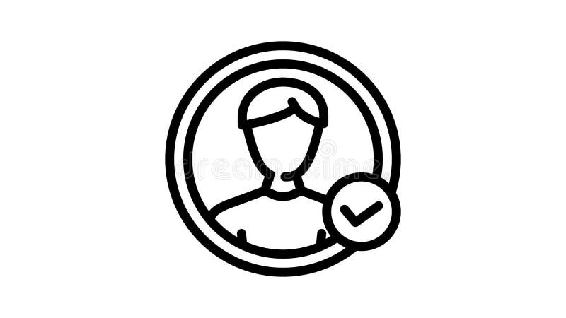 New User Registration Line Icon Animation Stock Video ...