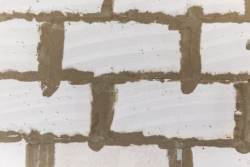New Wall of Foam Concrete Bricks Stock Photo Image of wall, white 146907898