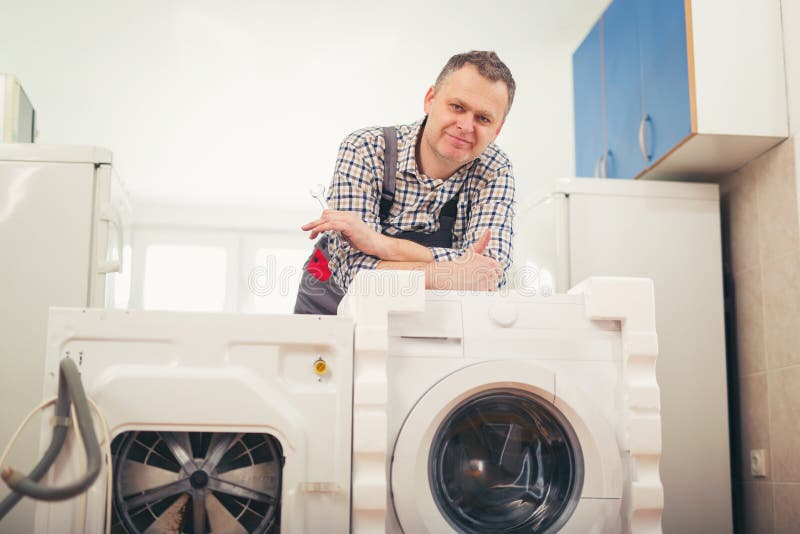 New Washing Machine Old Defective Washing Machine Stock Photos Free