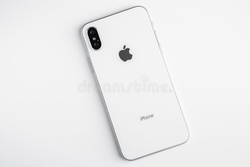 Nuevo IPhone Blanco X El último Modelo De Apple Iphone 10 Fotografía  editorial - Imagen de moderno, fondo: 102653447