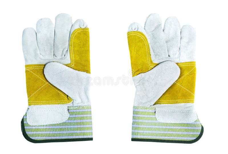 New working gloves isoladet on white. Pair working gloves stock images, royalty-free photos and pictures