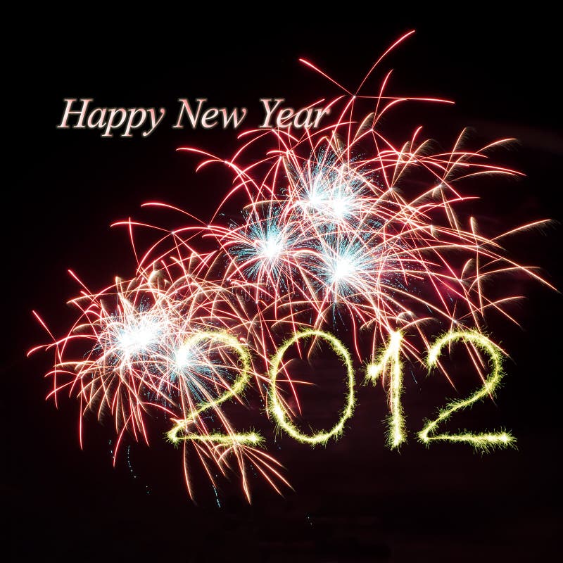 New year 2012 fireworks