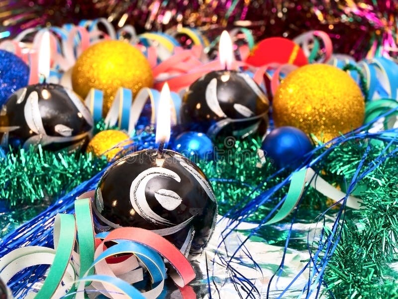 New year candles stock image. Image of adorn, glitter 7076431