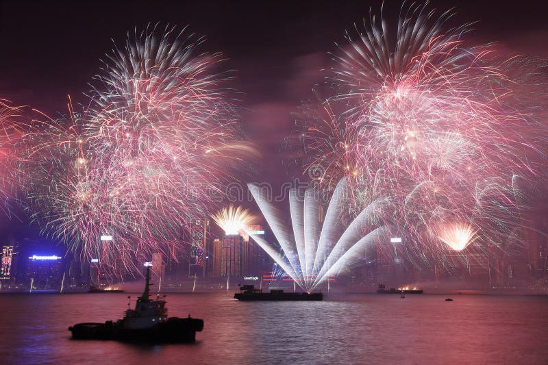 New Year Celebration in Hong Kong 2024 Editorial Stock Image - Image of