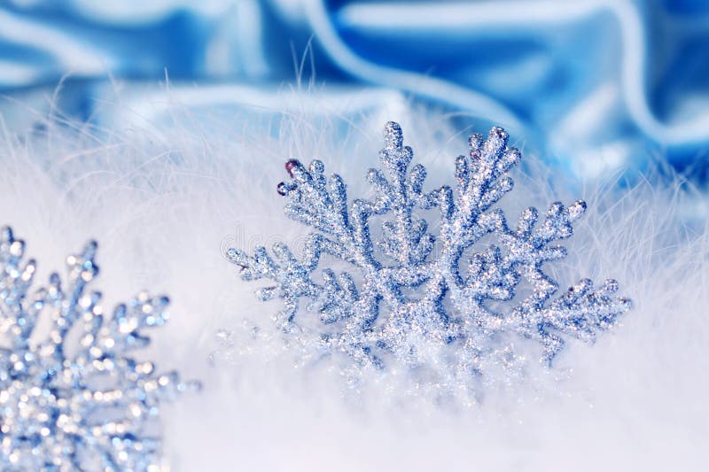 New year or christmas snowflake background