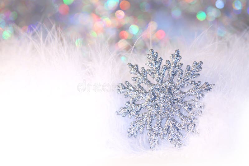 New year or christmas snowflake background