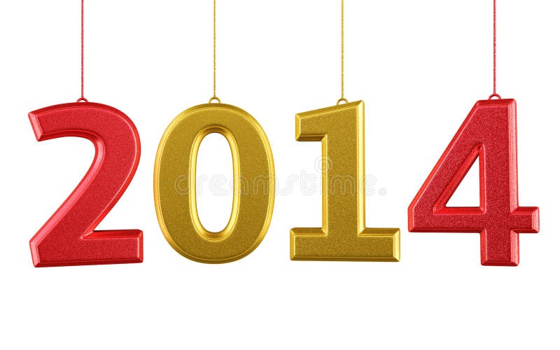 3D Number New Year 2025 on White Background Stock Illustration -  Illustration of holiday, gold: 88723111