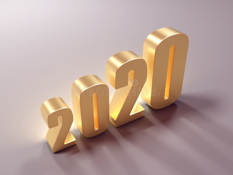 New Year 2020 Creative Design Concept stock illustration New Year 2020 Creative Design Concept stock illustration