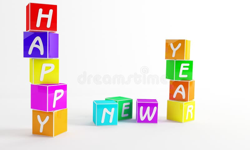New year cube stock illustration
