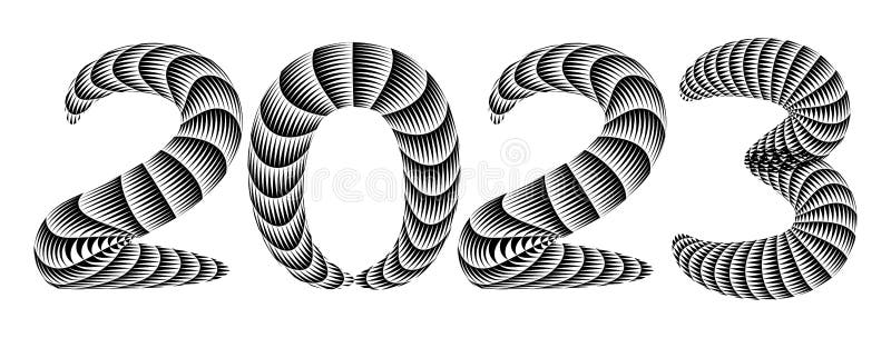 New Year Decorative Brush Numbers Art Lettering Creative Text Greeting Cards Calendar Header Template 253992605 