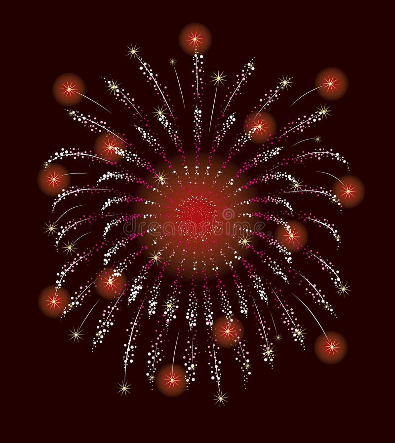 New Year Firework RED