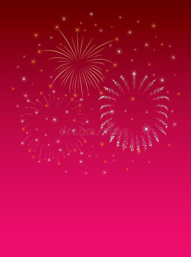 New Year Firework RED