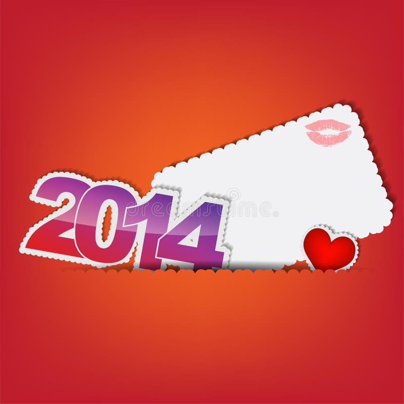 New 2014 year greeting card
