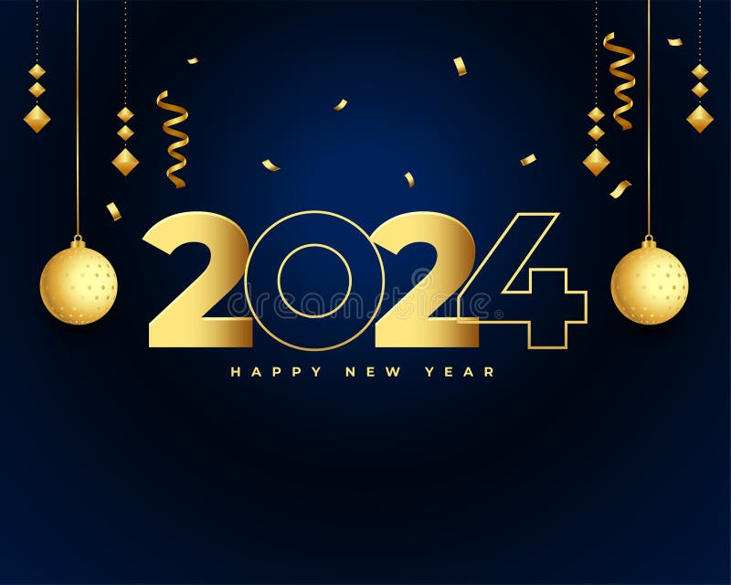 2025 New Year Bauble Banner with Text Space Stock Illustration