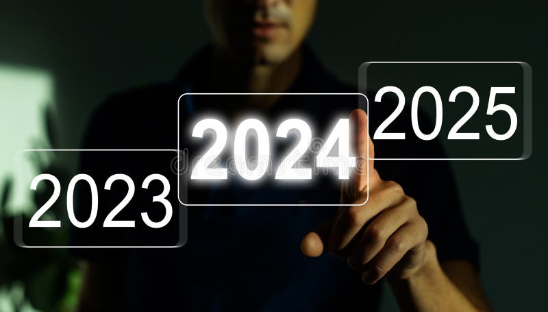 New Year Number 2023, 2024, 2025 on Stepping Stock Photo - Image of ...