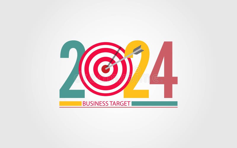 2024 New Year numbers stock illustration. Illustration of background