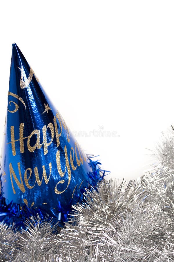New Year Party Hat and Garland Stock Image Image of year, space 17380167