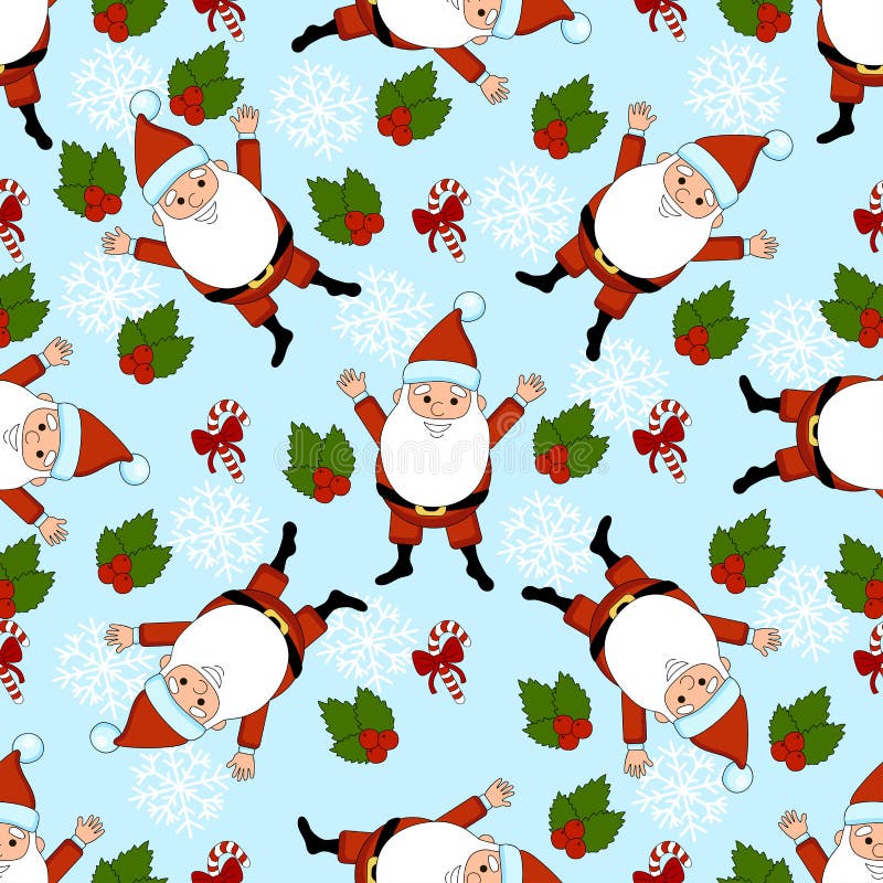 New Year pattern with christmas decoration elements. Happy holidays pattern royalty free illustration