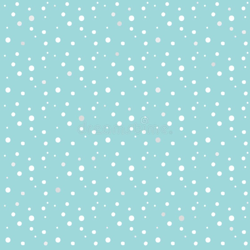 Snowfall Snow white snowflakes New Year seamless vintage cartoon polka dots pattern royalty free illustration