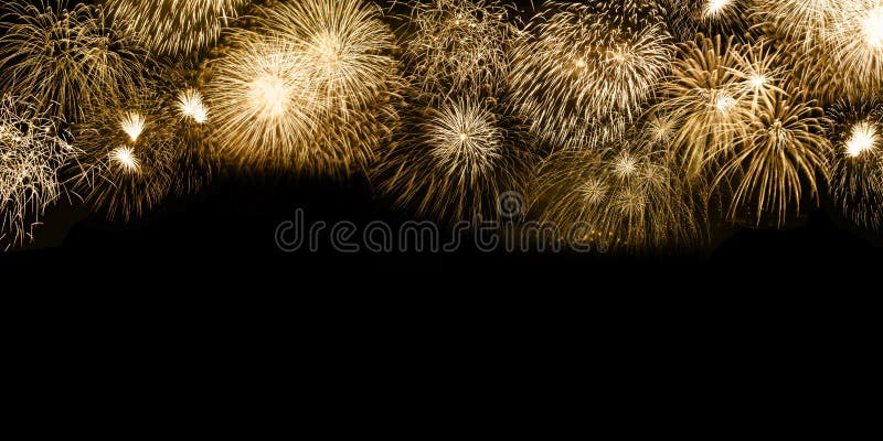 New Year`s Eve Fireworks Gold Golden Background Copyspace Copy S Stock  Photo - Image of holiday, anniversary: 133812322