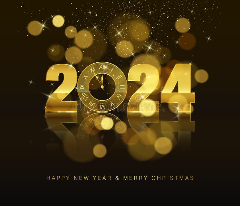 New Years Clock 2024 Stock Illustrations 61 New Years Clock 2024