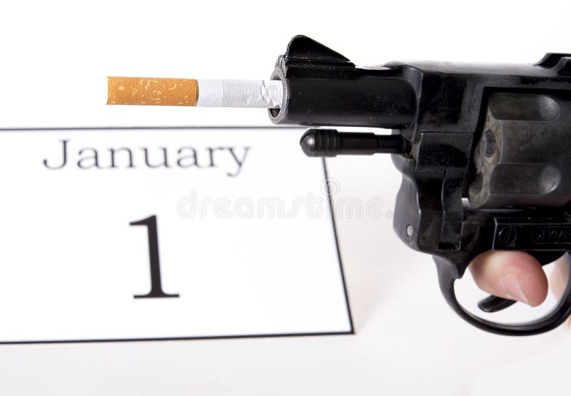New Years Resolution quit smoking concept stock image New Years Resolution quit smoking concept stock image