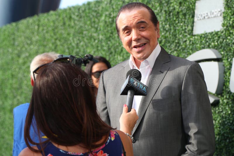 American actor, screenwriter, producer and playwright Chazz Palminteri at the red carpet before 2019 US Open opening night ceremon royalty free stock images