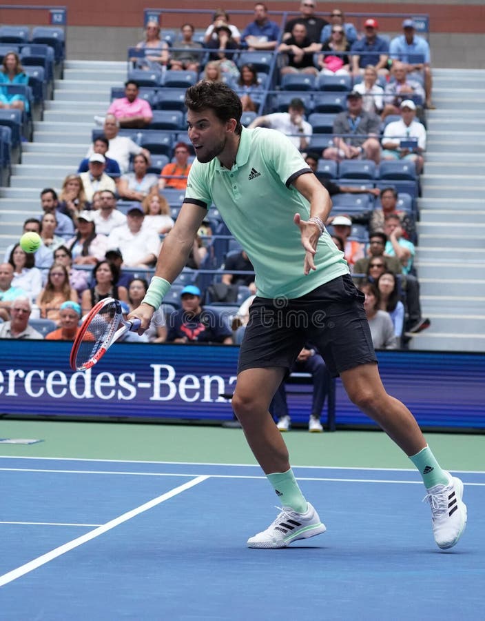 Professional Tennis Player Dominic Thiem of Austria in Action during ...