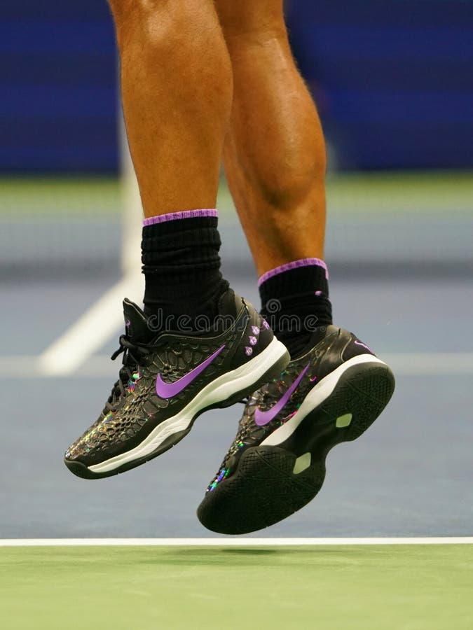 Specialty straight ahead pronunciation 18-time Grand Slam Champion Rafael Nadal of Spain Wears Custom Nike Tennis  Shoes during the 2019 US Open First Round Match Editorial Photo - Image of  backhand, custom: 158907101