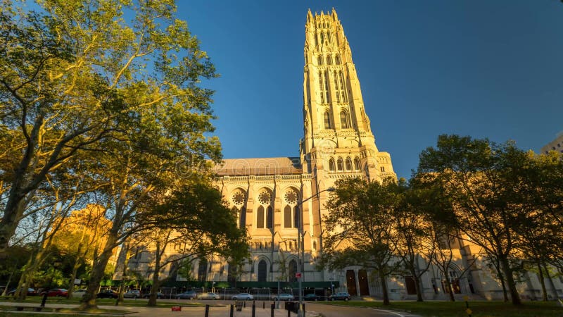 New York The Bronx borough Church City park Day timelapse