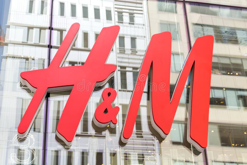 NEW YORK - CIRCA MARCH 2016: Close Up Shot of H and M Logo. H and M ...
