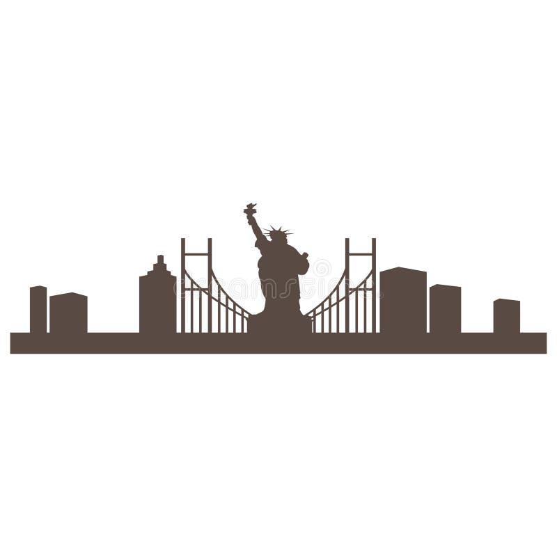 New York City bild i vektortyp royaltyfri illustrationer New York City bild i vektortyp royaltyfri illustrationer