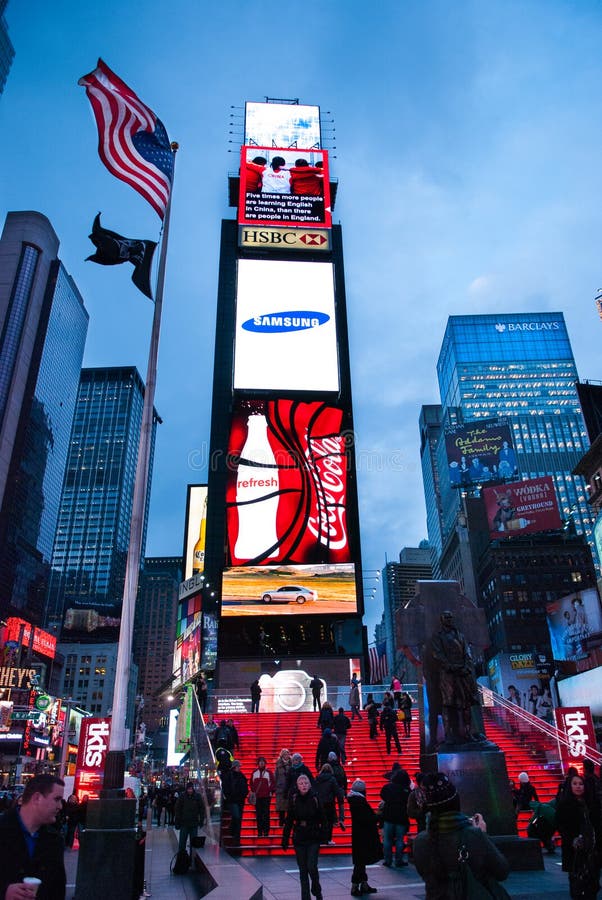 NEW YORK - SEPTEMBER 4: People, Broadway Shows Ads And TV Ad Bilboards In Times  Square, New York On September 04, 2011 In New York City, New York, USA  Stock Photo, Picture