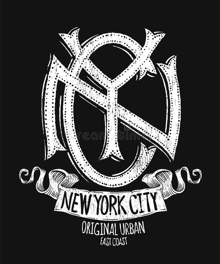 New York City, Grunge T-shirt Print design stock illustration New York City, Grunge T-shirt Print design stock illustration