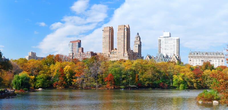 New York City Manhattan Central Park Panorama Stock Photo - Image of ...