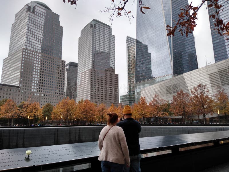 New York City, 9/11 Memorial, 11 september 2001 Tribute, NYC, NY, VS royalty-vrije stock foto New York City, 9/11 Memorial, 11 september 2001 Tribute, NYC, NY, VS royalty-vrije stock foto
