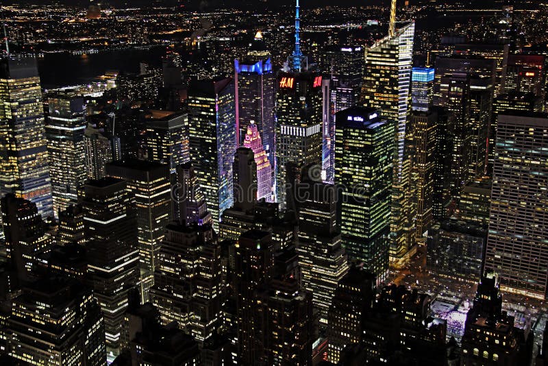 New York City nighttime skyline