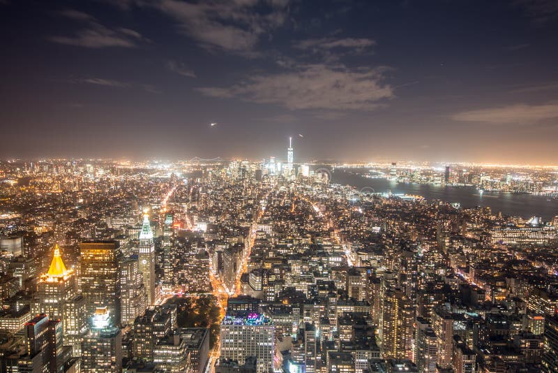 5,544 New York City Aerial View Night Stock Photos - Free & Royalty ...