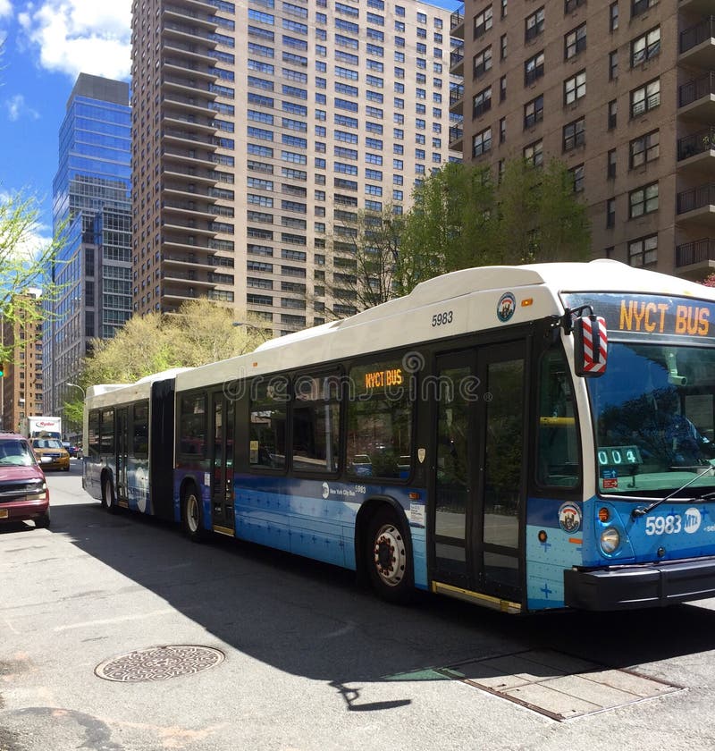 New York City transit bus. editorial image. Image of traffic - 42694745