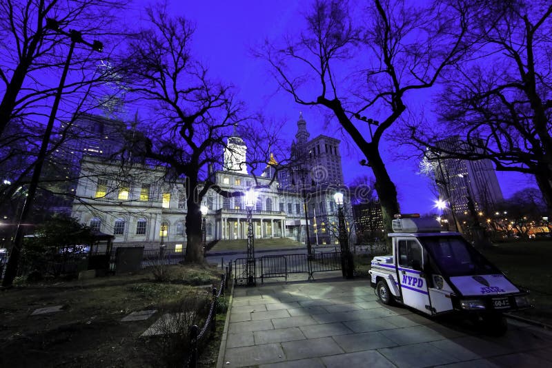New York Corridoio alla notte fotografia stock