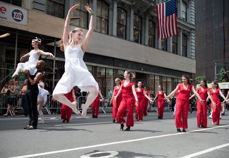 New York Dance Parade 2010 editorial stock image. Image of