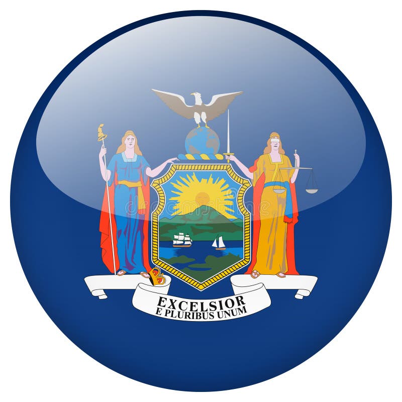 New York flag button stock vector. Illustration of nation 302114350